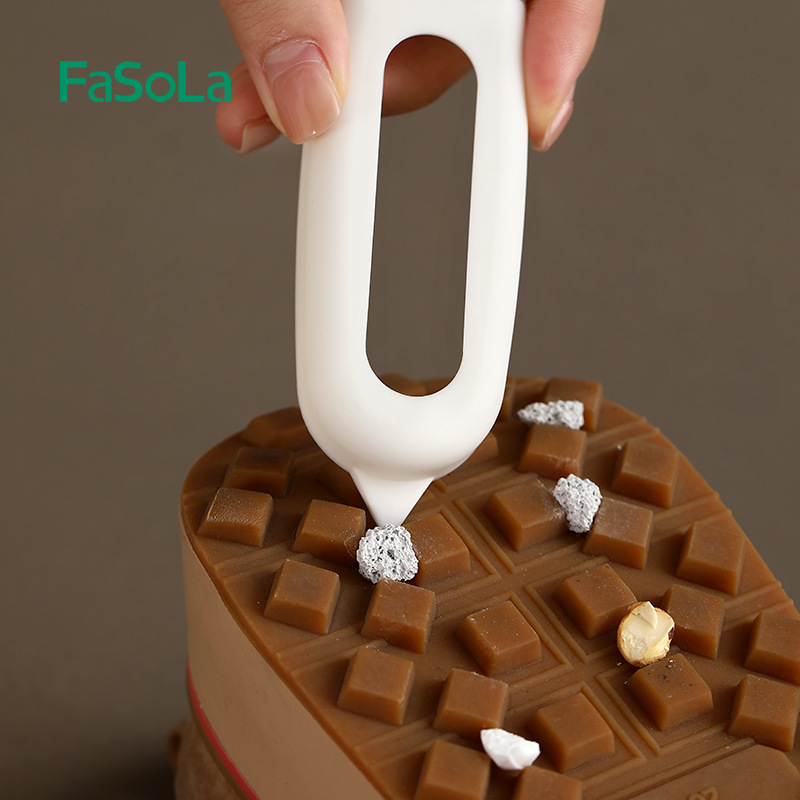 Četka za cipele od velura s mekanim vlaknima (PP, TPR; FaSoLa; njega cipala; moderni minimalistički dizajn)