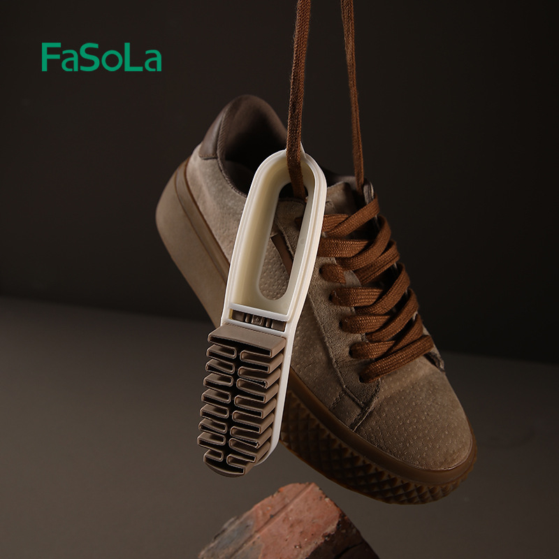 Četka za cipele od velura s mekanim vlaknima (PP, TPR; FaSoLa; njega cipala; moderni minimalistički dizajn)