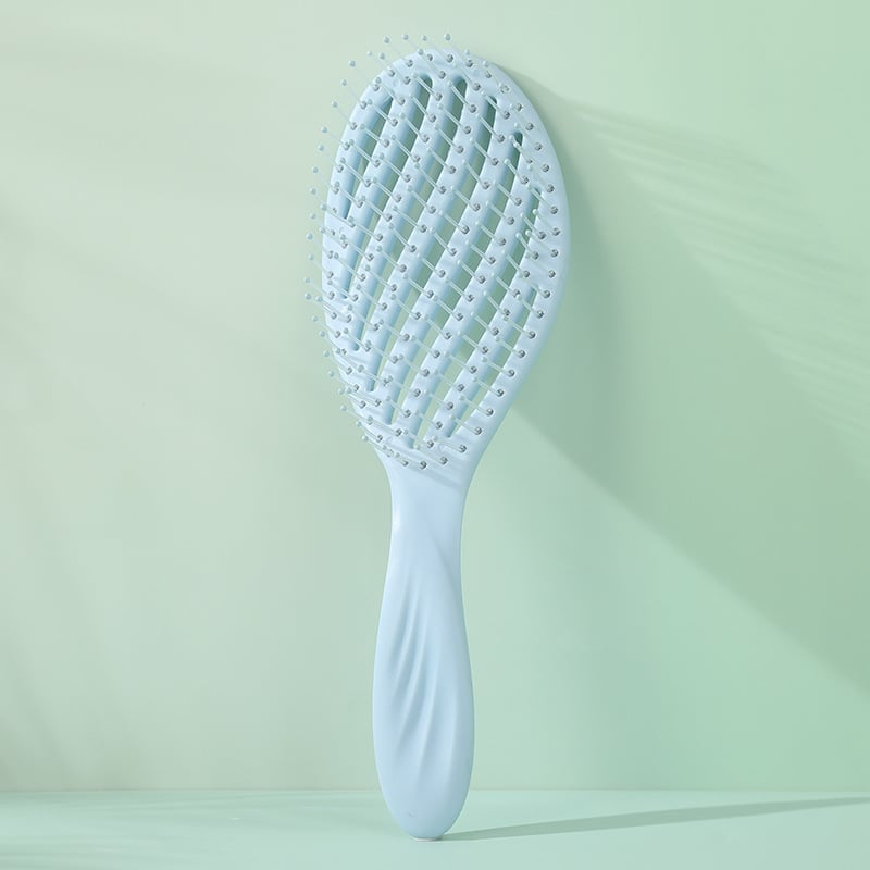 Četka za kosu, dvostruka upotreba mokro i suho, zakrivljeni dizajn, šuplja unutrašnjost, masažna funkcija, PP plast