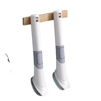 Plastična četka za posuđe s dugim držalom, četiri u jednom: spužva i abrazivna podloga