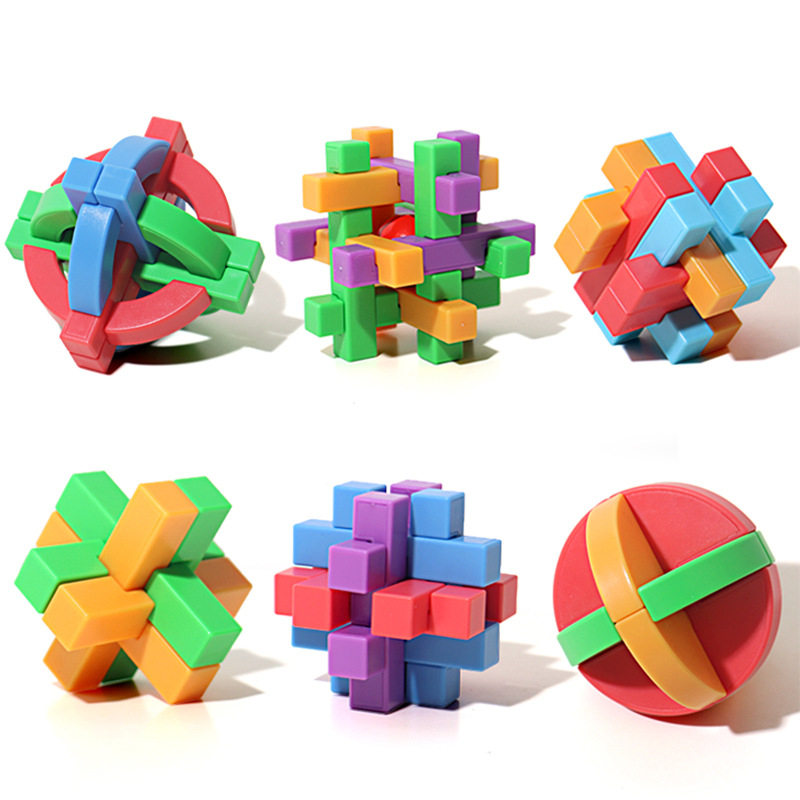 Пъзел с ключалка Лу Бан (Kongming Lock) – ABS, образователен, заключване и решаване на пъзели, възраст 7–14 г, персонализиране по изображение