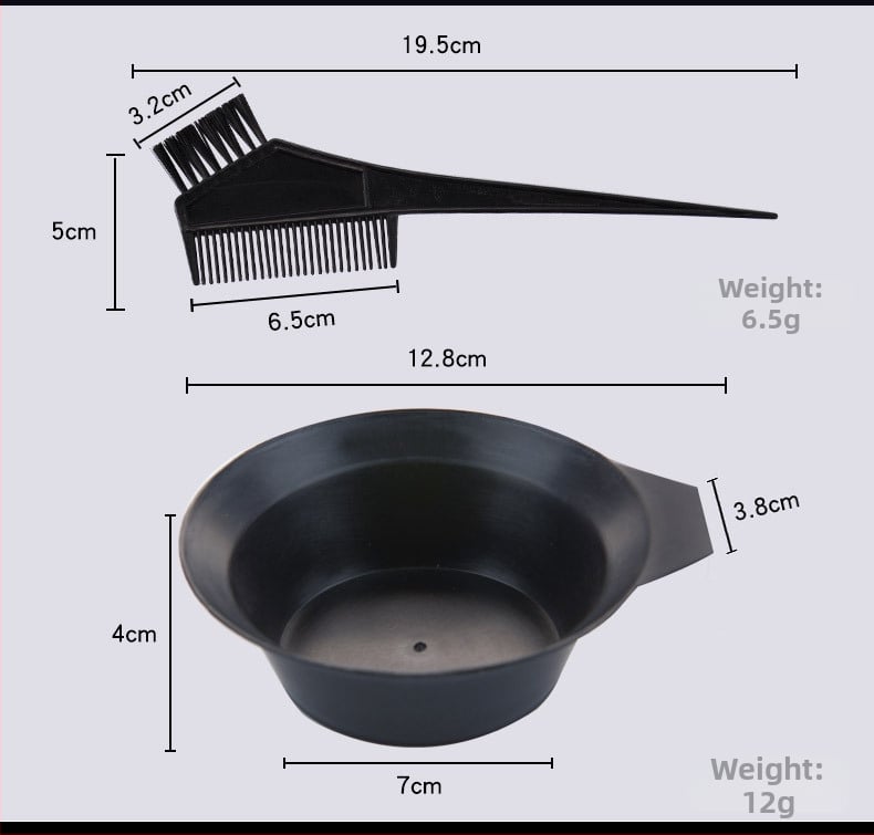 Σετ εργαλείων βαφής μαλλιών με μπολ και χτένα, οκταμελές DIY κιτ για οικιακή χρήση, περιεκτικότητα 15 g