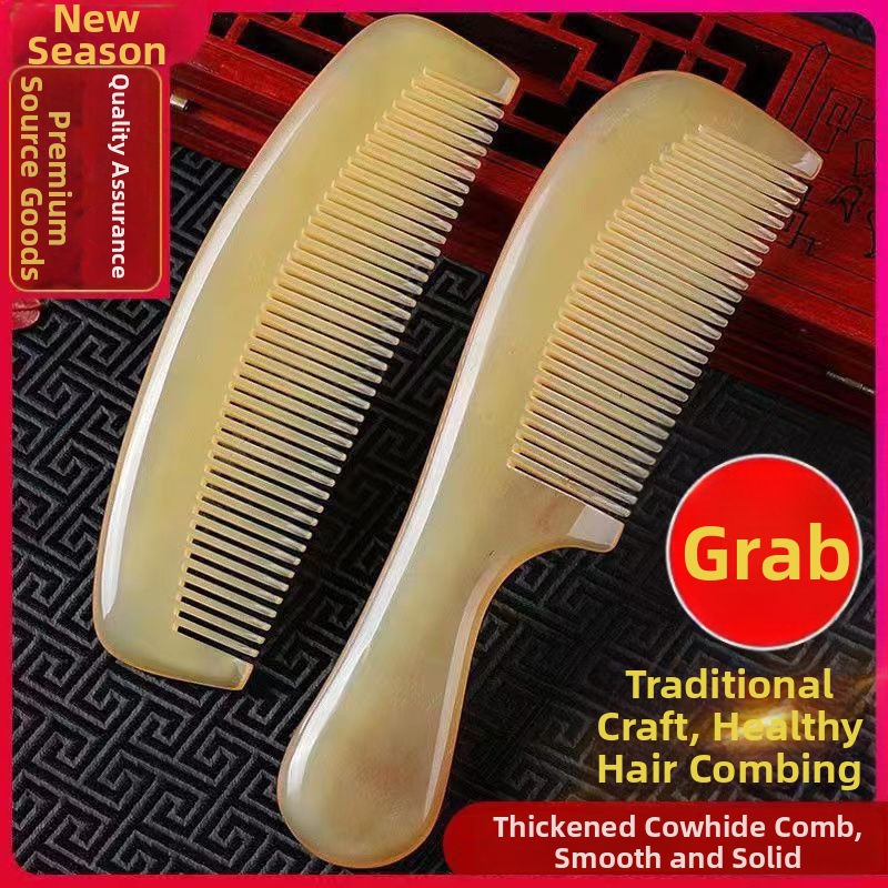 Hrebeň na vlasy v tvare polmesiaca, extra veľký, tepelne odolný plast, antistatický, s kontinuálnymi zubami