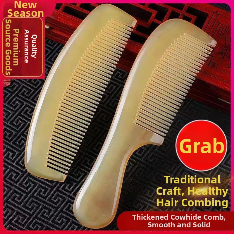 Hrebeň na vlasy v tvare polmesiaca, extra veľký, tepelne odolný plast, antistatický, s kontinuálnymi zubami