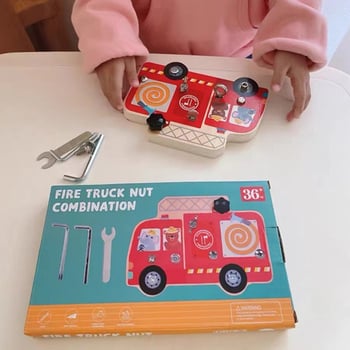 Drvene Montessori puzzle blokovi za otključavanje, za djecu 4–6 godina, podrijetlo Zhejiang, pakiranje u šarenoj kutiji.