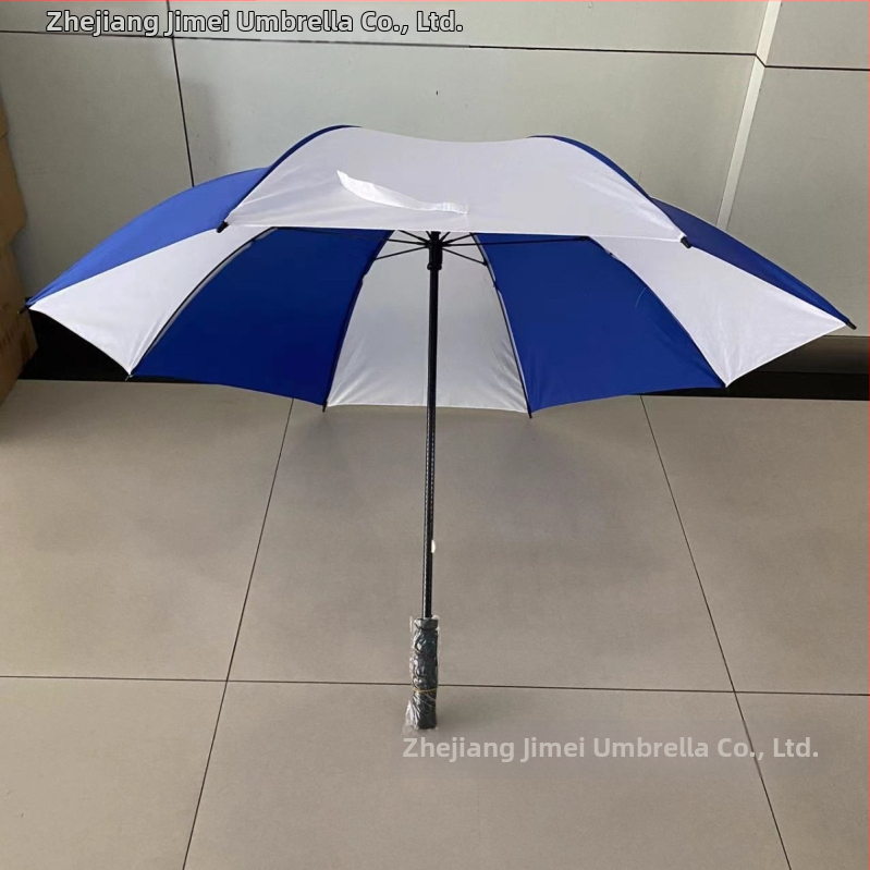 Golf kišobran s vlaknastim okvirom i šipkom od vlakana, EVA držač, 8 rebara, ručno otvaranje, poliester 190T