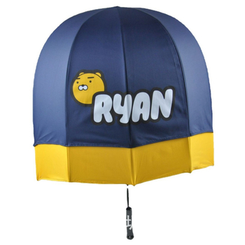 Dvostruki kišobran s kaciga stilom za odrasle, zaštita od sunca, okvir s 10 krakova od vlakna, željezni vrat, EVA držač, ručno otvaranje/zatvaranje, prilagodljivo