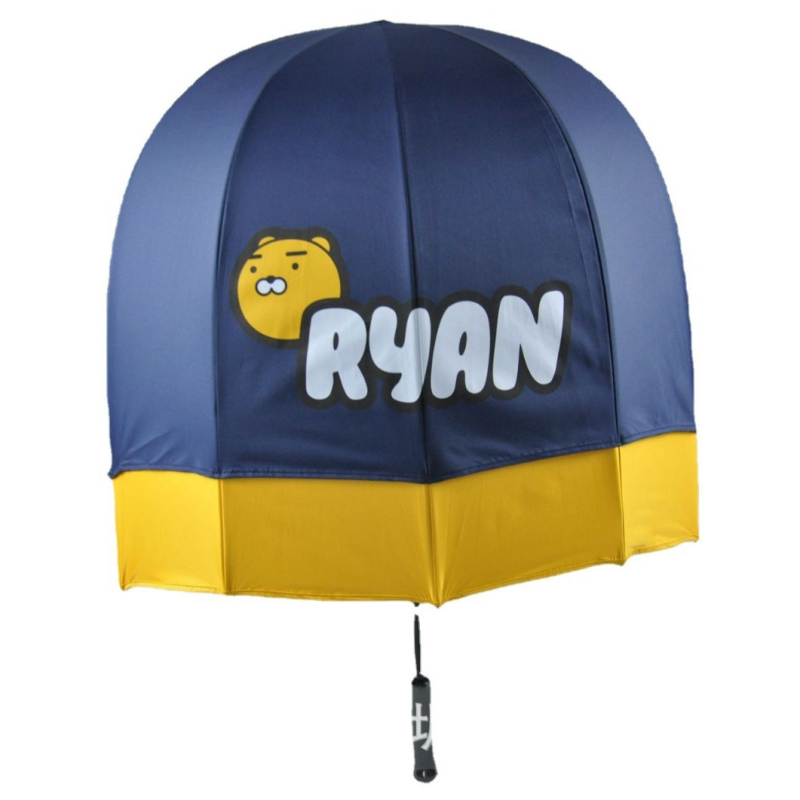 Dvostruki kišobran s kaciga stilom za odrasle, zaštita od sunca, okvir s 10 krakova od vlakna, željezni vrat, EVA držač, ručno otvaranje/zatvaranje, prilagodljivo