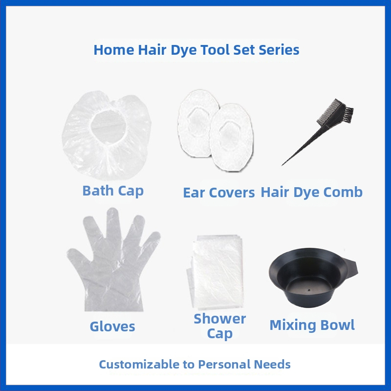 Εξοπλισμός βαφής μαλλιών μιας χρήσης — Οκταμελές σετ κύπελλας βαφής και χτένας για DIY βαφή στο σπίτι, 15 g καθαρή περιεκτικότητα