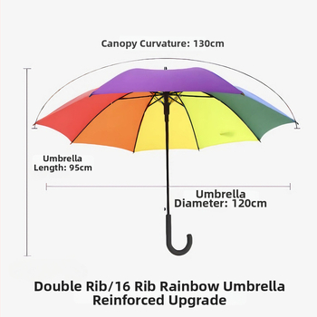 Kišni kišobran s 16 ojačanih šipki, automatsko otvaranje, metalni okvir, plastična ručka, otporan materijal platna