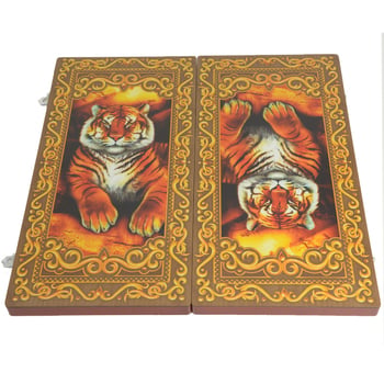 Drvena backgammon i šah ploča – prijenosna i sklopiva, tri u jednom, New Leaf, 14+