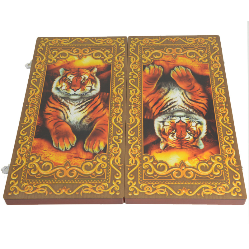 Drvena backgammon i šah ploča – prijenosna i sklopiva, tri u jednom, New Leaf, 14+