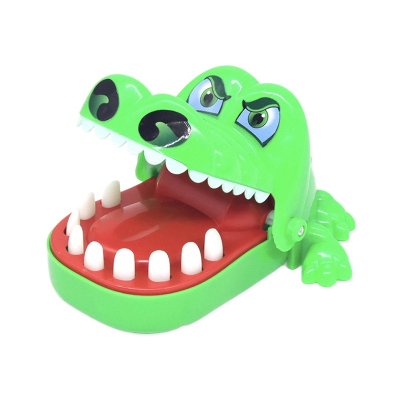Барова игра с крокодилски зъби - пластмасова играчка, марка Wheat Straw, интерактивна игра за облекчаване на стреса за деца и възрастни, възраст 7–60