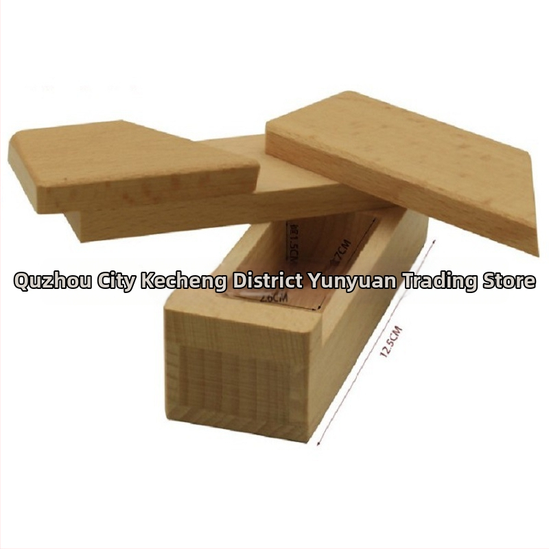 Drvena Kongming Lock slagalica kutija - retro trostruko otvaranje, mentalna zagonetka za bijeg (Porijeklo: Zhejiang · Materijal: Drvo · Kategorija: Kongming/Luban Lock · Dob: 7–14)