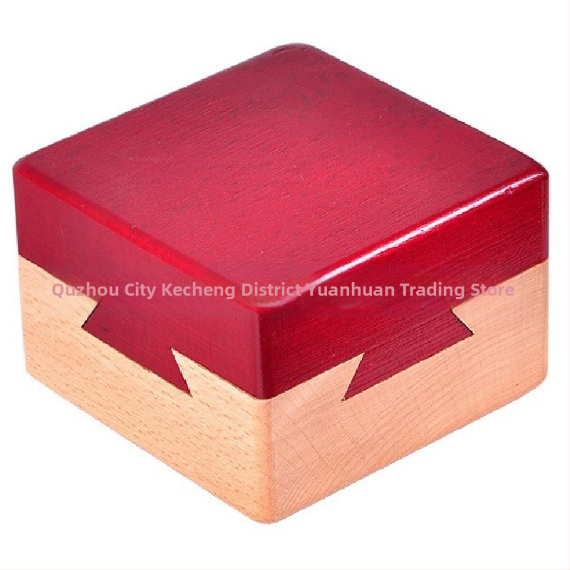 Drvena Kongming Lock slagalica kutija - retro trostruko otvaranje, mentalna zagonetka za bijeg (Porijeklo: Zhejiang · Materijal: Drvo · Kategorija: Kongming/Luban Lock · Dob: 7–14)