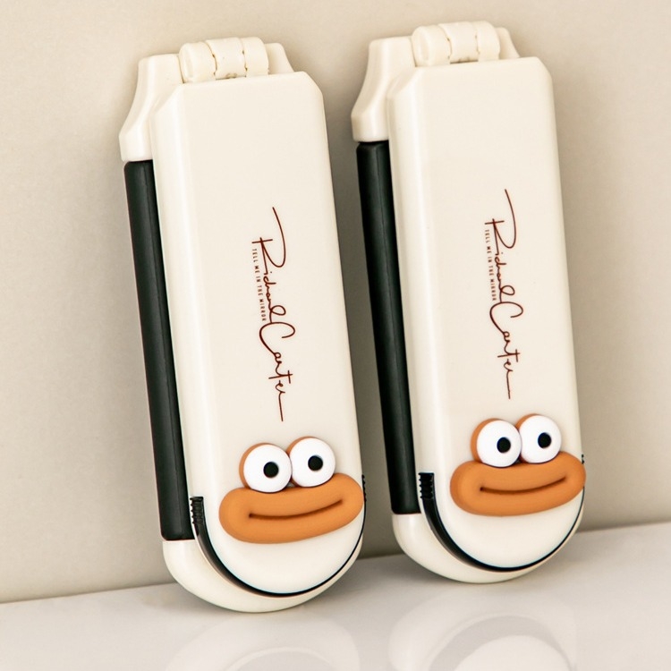 Sklopivi mini češalj s zračnim jastučićem i integriranim ogledalom – prijenosni, kompaktni dizajn