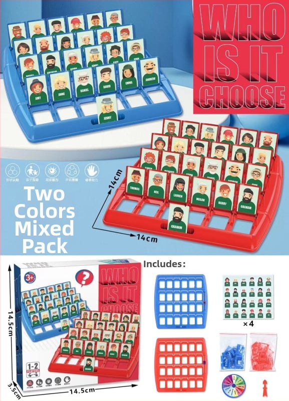 Guess Who I Am – Društvena igra s kartama i trakom za glavu – logičko zaključivanje, interaktivna zabava za djecu i obitelj (Plastične kartice; Društvene igre s kartama; Zabavna interakcija; 3C certifikacija: 2021152202038834)