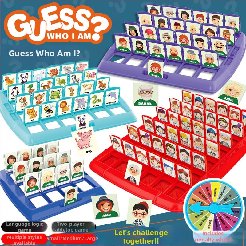 Guess Who I Am – Društvena igra s kartama i trakom za glavu – logičko zaključivanje, interaktivna zabava za djecu i obitelj (Plastične kartice; Društvene igre s kartama; Zabavna interakcija; 3C certifikacija: 2021152202038834)