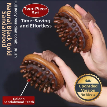 Ručný masážny hrebeň z camphorového dreva pre meridiány — zariadenie na chudnutie brucha po pôrode, pre celé telo