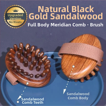 Ručný masážny hrebeň z camphorového dreva pre meridiány — zariadenie na chudnutie brucha po pôrode, pre celé telo