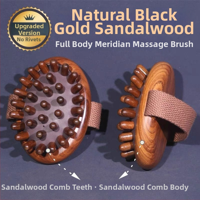 Ručný masážny hrebeň z camphorového dreva pre meridiány — zariadenie na chudnutie brucha po pôrode, pre celé telo