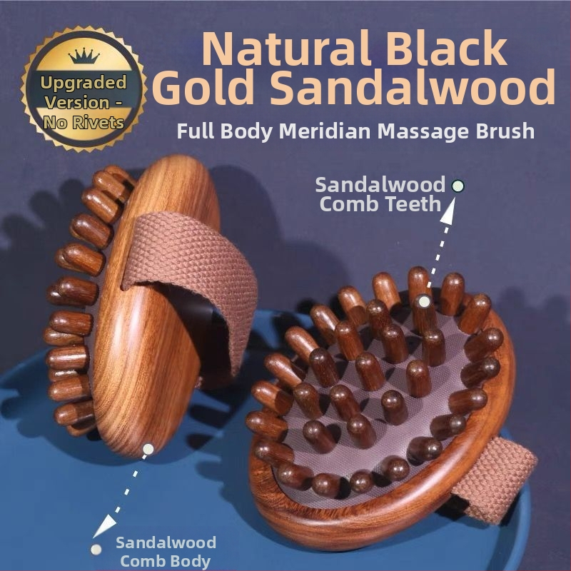 Ručný masážny hrebeň z camphorového dreva pre meridiány — zariadenie na chudnutie brucha po pôrode, pre celé telo