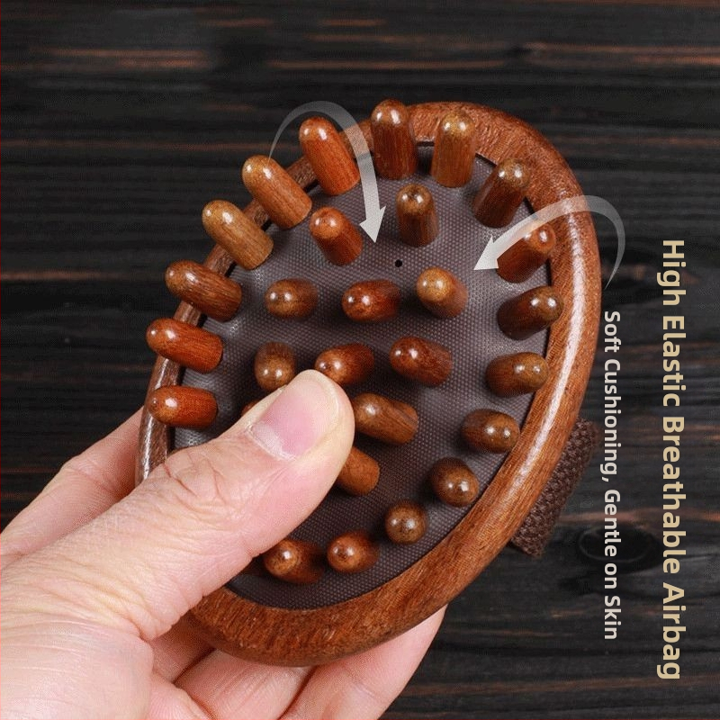 Ručný masážny hrebeň z camphorového dreva pre meridiány — zariadenie na chudnutie brucha po pôrode, pre celé telo