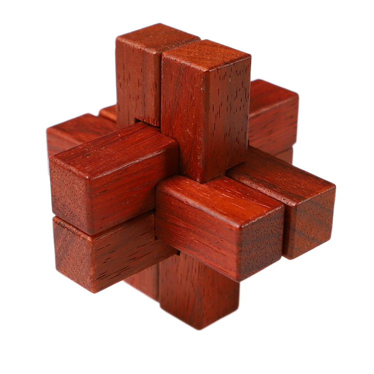 Drveni puzzle-ključ Kongming/Luban za odrasle i djecu — DIY i prilagodljiva, edukativna igračka za strpljenje i razvoj kognitivnih sposobnosti, za uzrast 7–14 godina