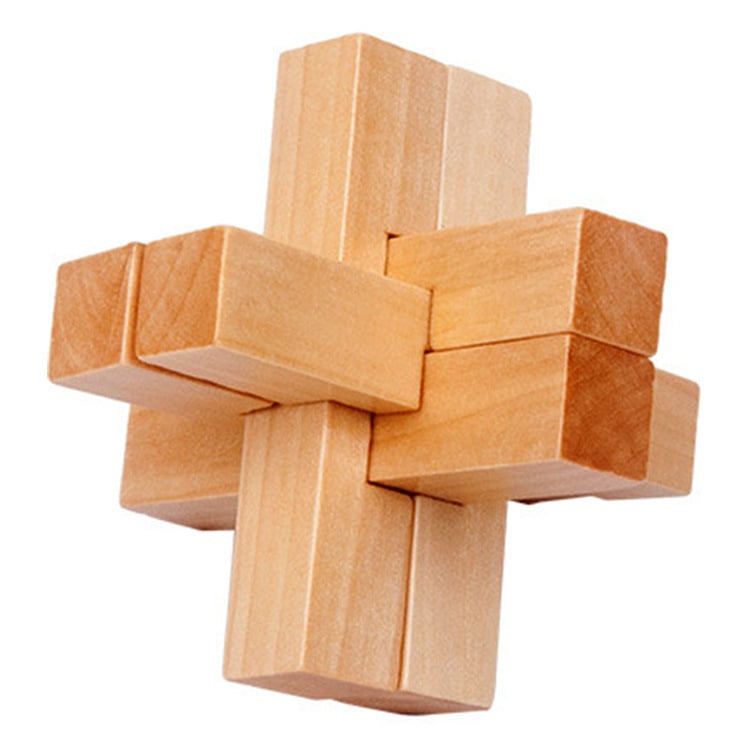 Drveni puzzle-ključ Kongming/Luban za odrasle i djecu — DIY i prilagodljiva, edukativna igračka za strpljenje i razvoj kognitivnih sposobnosti, za uzrast 7–14 godina