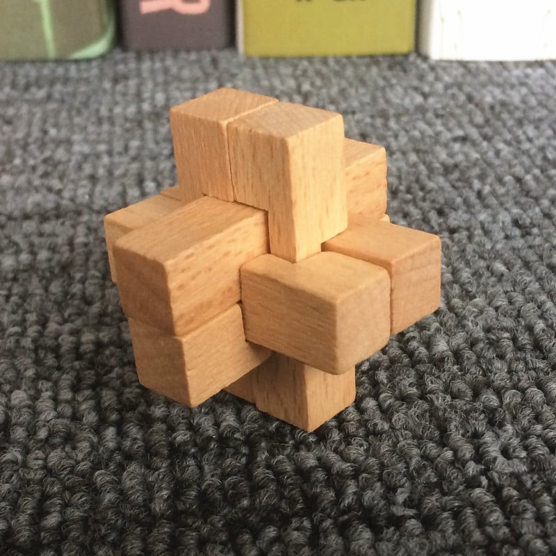 Drveni puzzle-ključ Kongming/Luban za odrasle i djecu — DIY i prilagodljiva, edukativna igračka za strpljenje i razvoj kognitivnih sposobnosti, za uzrast 7–14 godina