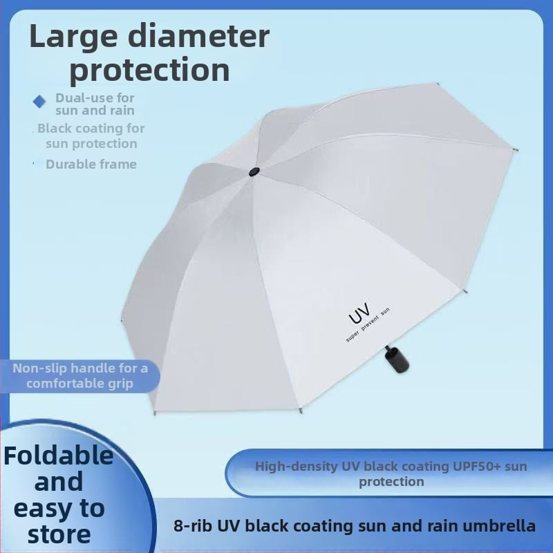 Yi Jiangnan UV kišobran s UPF > 40, sklopivi sunčani kišobran s željeznim rebrima i šipkom, Impact tkanina 190T, ručni i automatski UV modeli