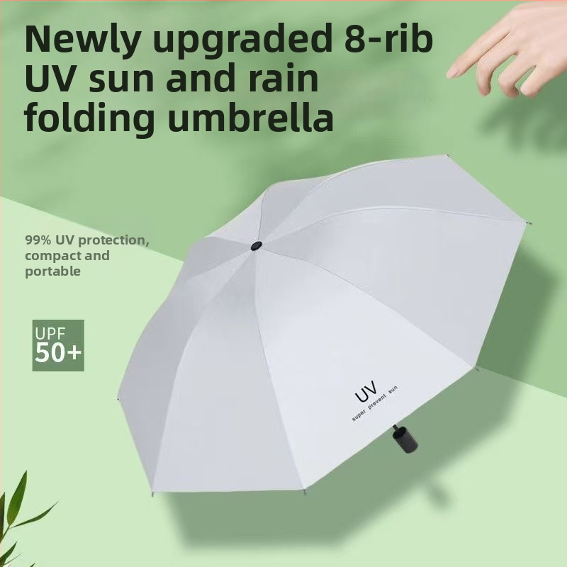 Yi Jiangnan UV kišobran s UPF > 40, sklopivi sunčani kišobran s željeznim rebrima i šipkom, Impact tkanina 190T, ručni i automatski UV modeli