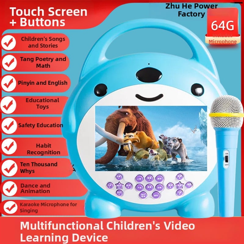 Gyerekeknek szóló projektor LCD-képernyővel, szemvédelem, 8 GB memória vagy több, újratölthető energiaellátás, 4–6 éveseknek