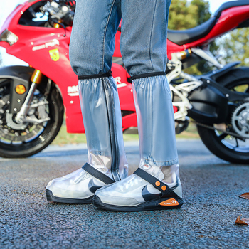 Καλύμματα αδιάβροχων μποτών ενηλίκων – παχύ PVC, αντιολισθητική σόλα, ανθεκτικά στη φθορά, κάλυμμα ψηλών μποτών για υπαίθρια ποδηλασία και μοτοσικλέτα