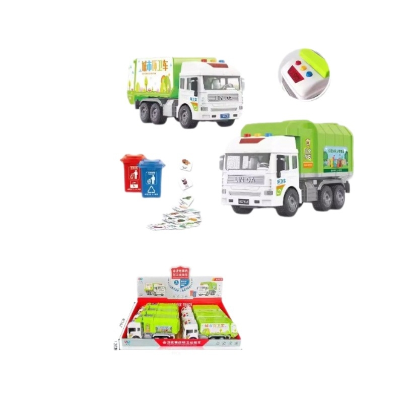 Linda Mașină de povestire pentru copii — electrică, interactivă, cu muzică; pentru copii 4–6 ani; include mașină de poliție, ambulanță, mașină de salubritate și tanc