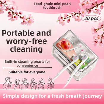 Еднократна зъбна четка, мини за пътуване, за възрастни, кутия с 20 бр.