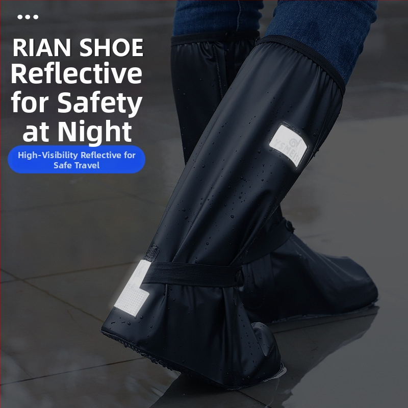 Dážďové návleky na topánky, vysoký vršok, nepremokavý PVC materiál, protišmykové, značka Yushan Meisi