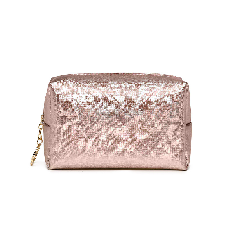 Τσαντάκι καλλυντικών από PU, με φερμουάρ, εσωτερική επένδυση από νάιλον, αδιάβροχο, τετράγωνης μορφής