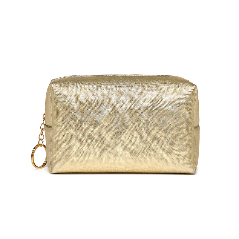 Τσαντάκι καλλυντικών από PU, με φερμουάρ, εσωτερική επένδυση από νάιλον, αδιάβροχο, τετράγωνης μορφής