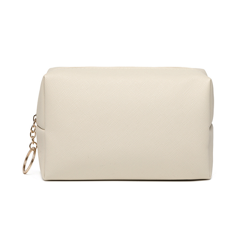 Τσαντάκι καλλυντικών από PU, με φερμουάρ, εσωτερική επένδυση από νάιλον, αδιάβροχο, τετράγωνης μορφής