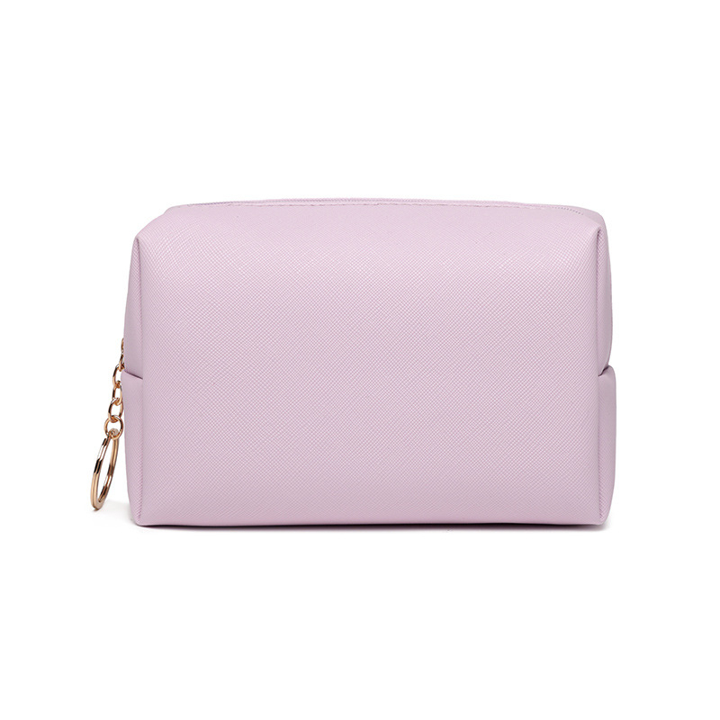 Τσαντάκι καλλυντικών από PU, με φερμουάρ, εσωτερική επένδυση από νάιλον, αδιάβροχο, τετράγωνης μορφής