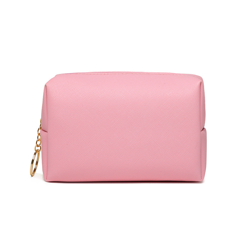 Τσαντάκι καλλυντικών από PU, με φερμουάρ, εσωτερική επένδυση από νάιλον, αδιάβροχο, τετράγωνης μορφής