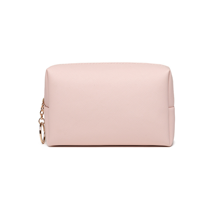 Τσαντάκι καλλυντικών από PU, με φερμουάρ, εσωτερική επένδυση από νάιλον, αδιάβροχο, τετράγωνης μορφής