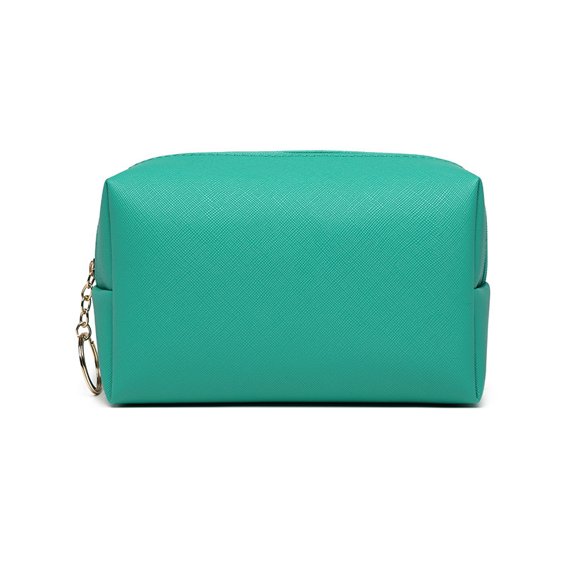 Τσαντάκι καλλυντικών από PU, με φερμουάρ, εσωτερική επένδυση από νάιλον, αδιάβροχο, τετράγωνης μορφής