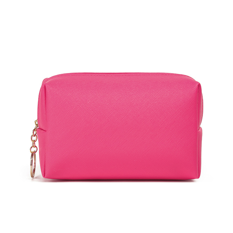 Τσαντάκι καλλυντικών από PU, με φερμουάρ, εσωτερική επένδυση από νάιλον, αδιάβροχο, τετράγωνης μορφής