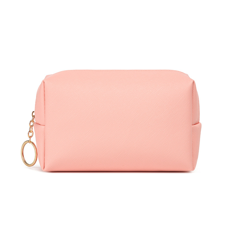 Τσαντάκι καλλυντικών από PU, με φερμουάρ, εσωτερική επένδυση από νάιλον, αδιάβροχο, τετράγωνης μορφής