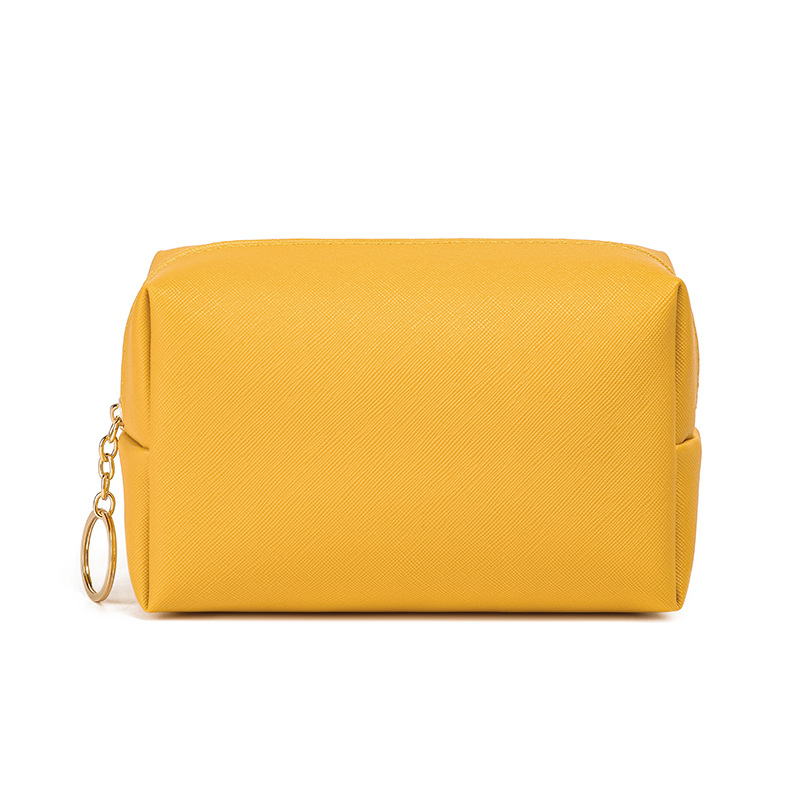 Τσαντάκι καλλυντικών από PU, με φερμουάρ, εσωτερική επένδυση από νάιλον, αδιάβροχο, τετράγωνης μορφής