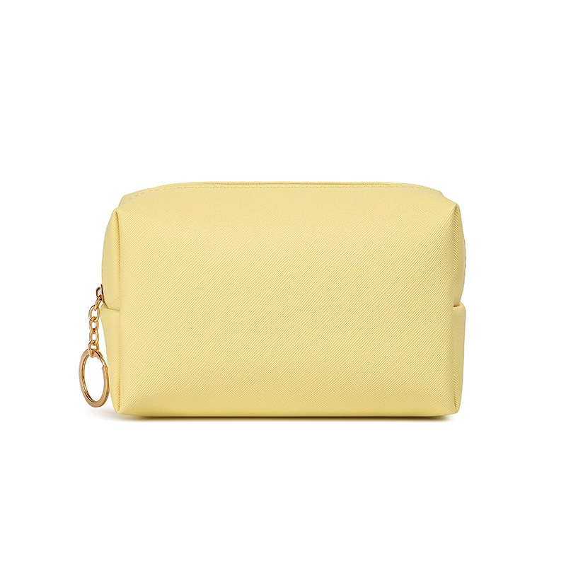 Τσαντάκι καλλυντικών από PU, με φερμουάρ, εσωτερική επένδυση από νάιλον, αδιάβροχο, τετράγωνης μορφής