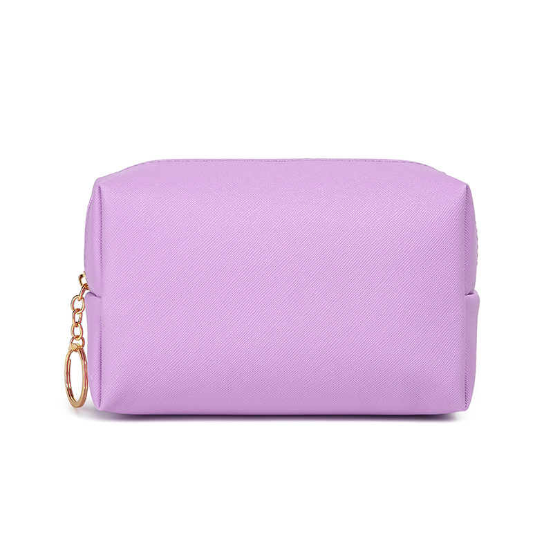 Τσαντάκι καλλυντικών από PU, με φερμουάρ, εσωτερική επένδυση από νάιλον, αδιάβροχο, τετράγωνης μορφής