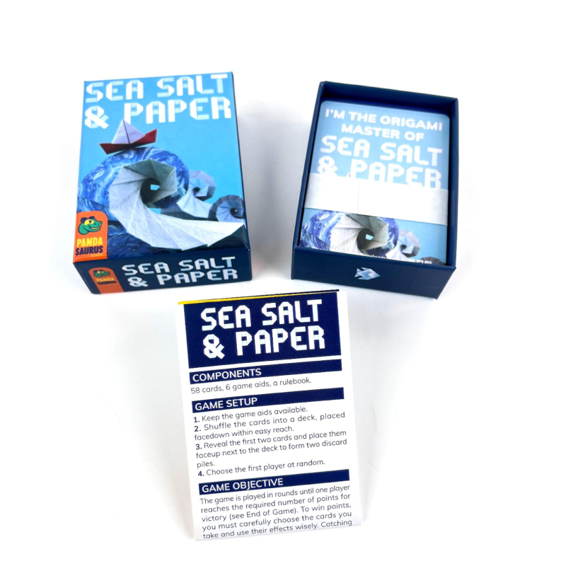 Sea Salt and Paper Origami Card Game — Ocean tema, Društvena igra s kartama od papira, Za uzrast 7–60
